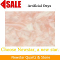 Newstar polished fantasy pink artificial onyx stone